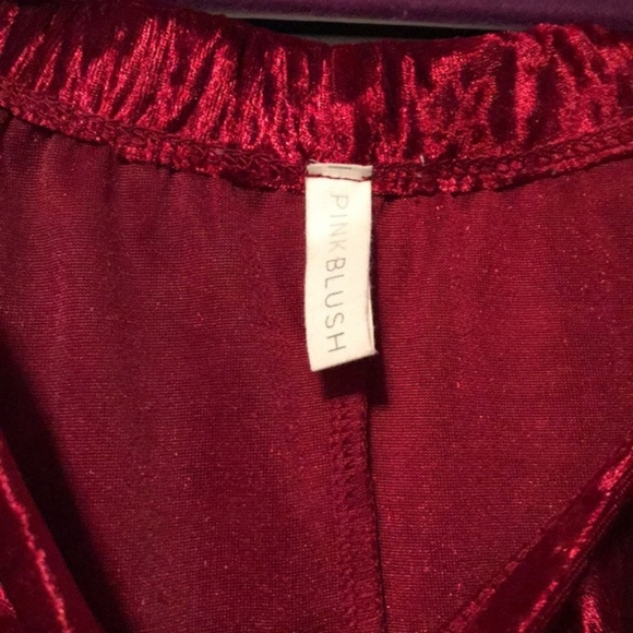 Maternity Red Velvet Dress - Picture 3 of 3